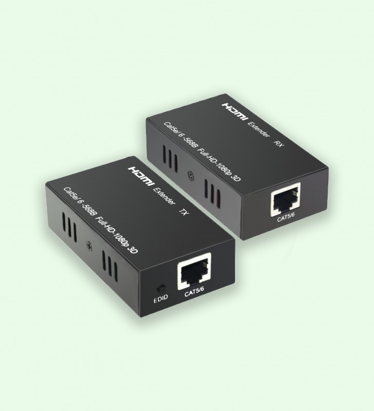 W-D-LINK Extendeur HDMI 1080P - 60M - Câble Ethernet LAN CAT5e & CAT6