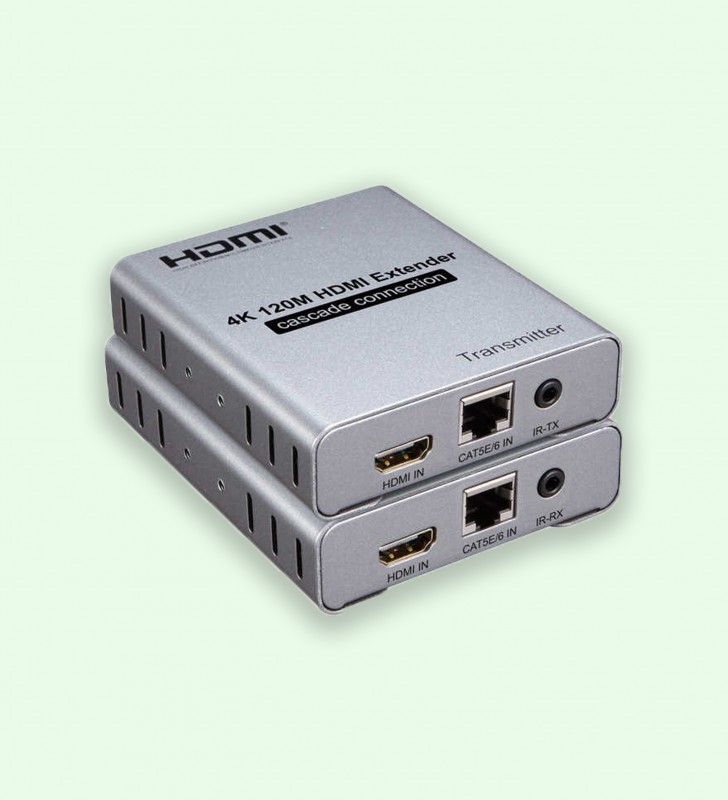 Extender HDMI 4K 120M Cascade connexion Via Cat5e CAT6 RJ45 Ethernet câble réseau TX RX