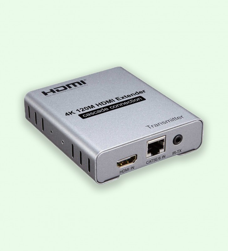 Extender HDMI 4K 120M Cascade connexion Via Cat5e CAT6 RJ45 Ethernet câble réseau TX RX