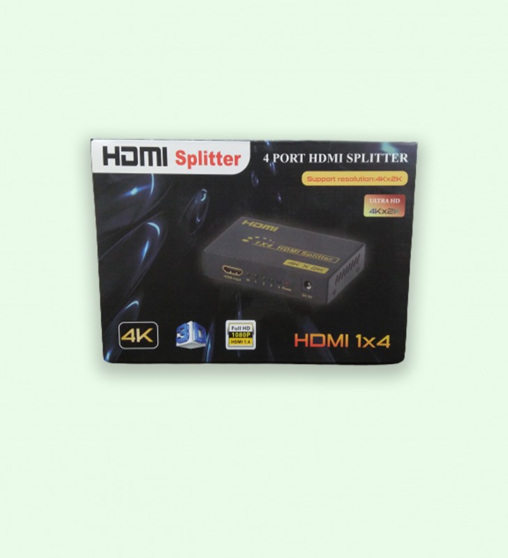 Splitter HDMI 4 Ports 4K 3D-Répartiteur 1 Source HDMI vers 4 Ecrans