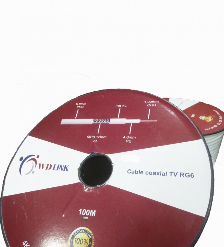 Câble Coaxial TV RG6*96 de la marque W-D-LINK