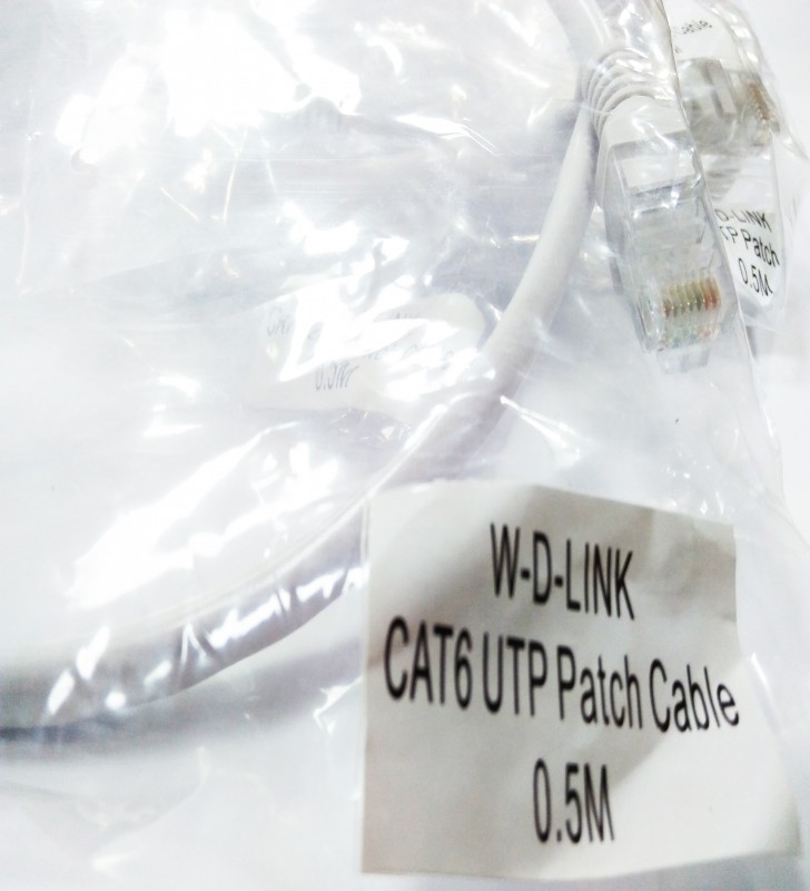 W-D-LINK CAT6 UTP Patch Cable Gris ( 0,5m, 1m, 1.5m, 3m, 5m, 10m, 20m et 30m Mètres)