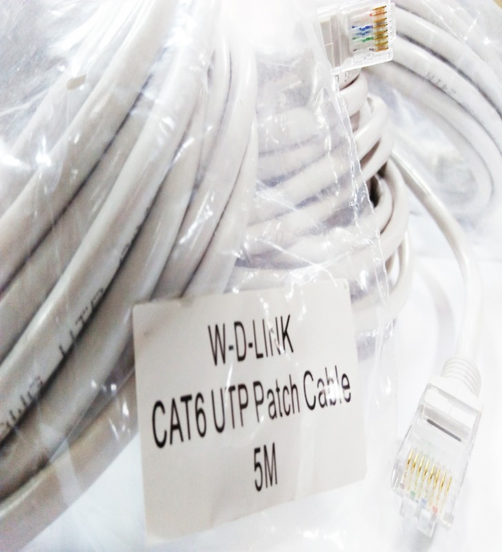 W-D-LINK CAT6 UTP Patch Cable Gris ( 0,5m, 1m, 1.5m, 3m, 5m, 10m, 20m et 30m Mètres)