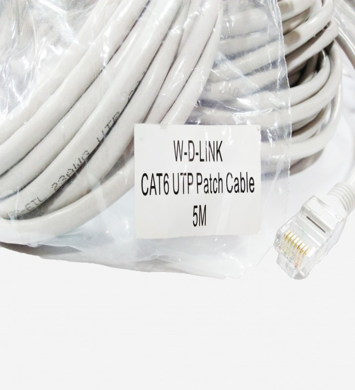 W-D-LINK CAT6 UTP Patch Cable Gris ( 0,5m, 1m, 1.5m, 3m, 5m, 10m, 20m et 30m Mètres)