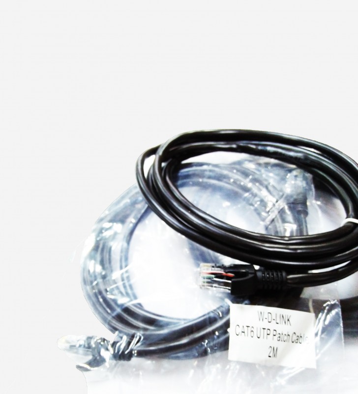 CORDON W-D-LINK CAT6 UTP Patch Cable NOIR ( De 0,5 À 30 Mètres)